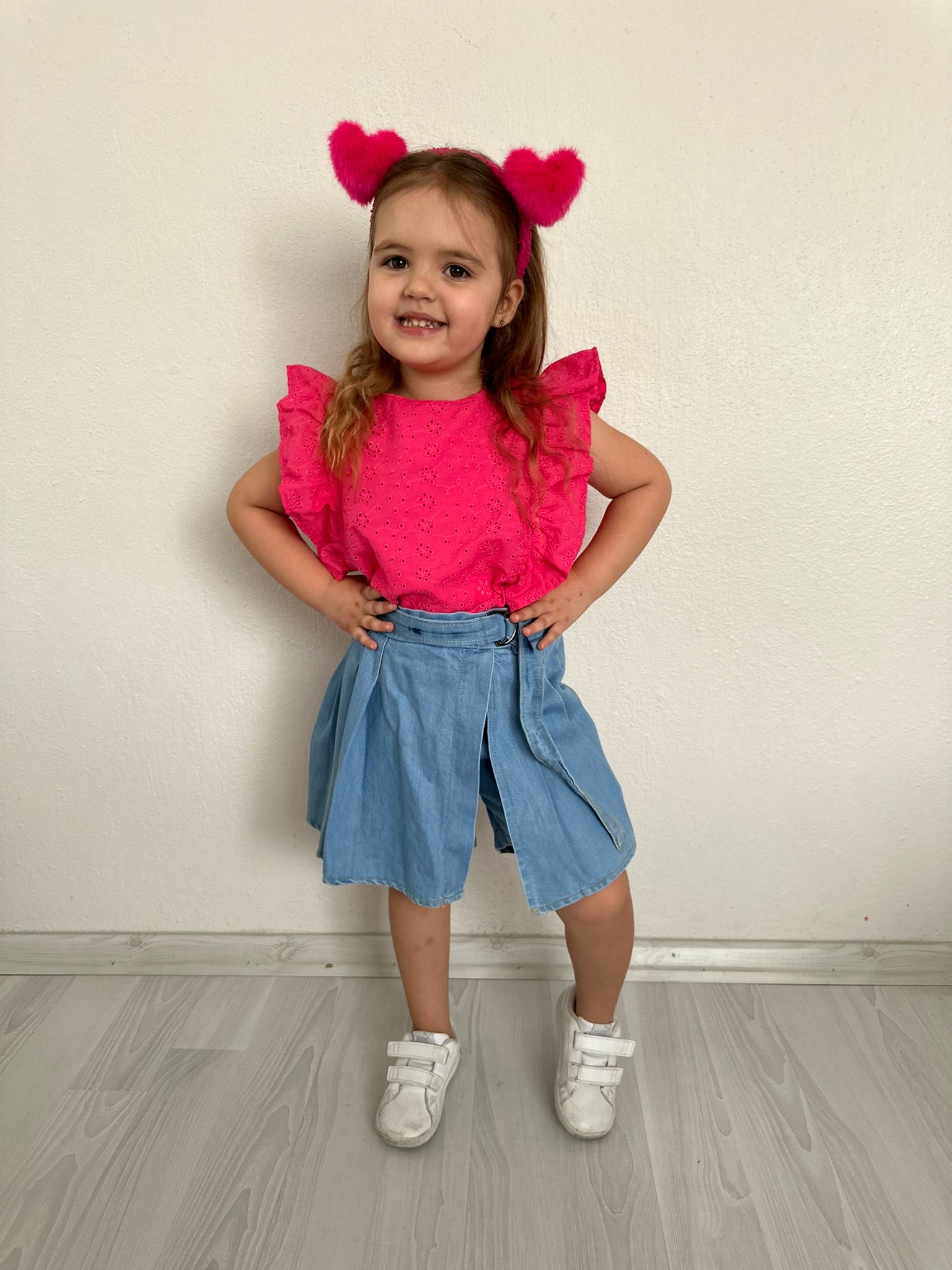 Fuşya Fisto Bluz&Denim Etek Takım