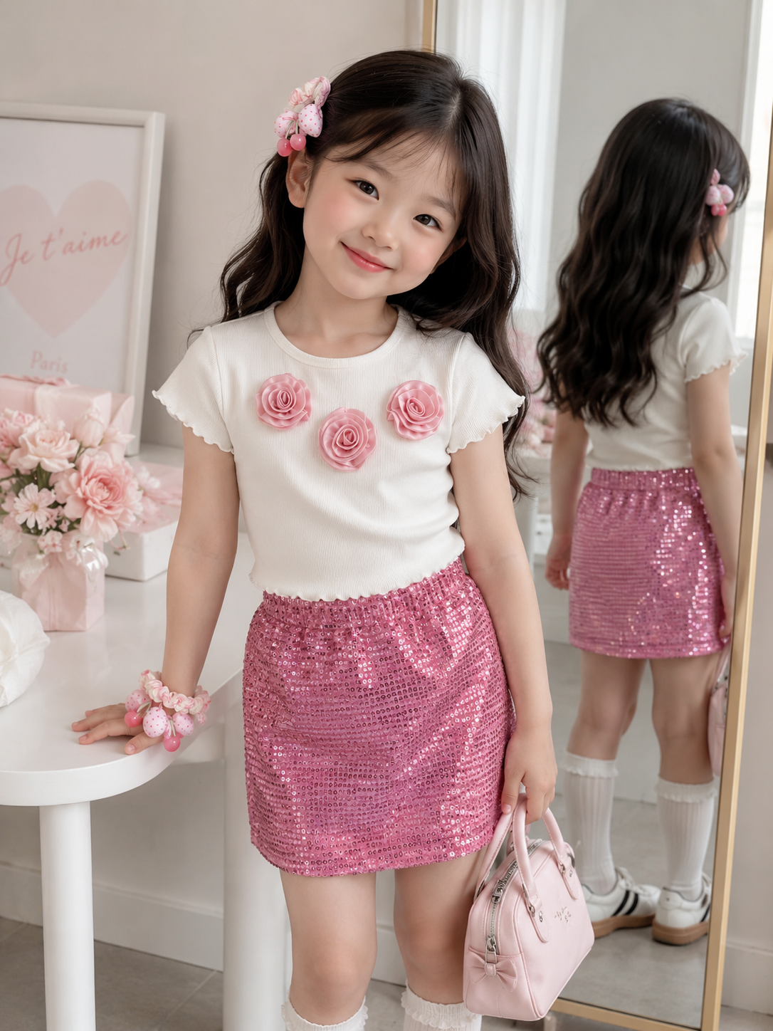 Rose Işıltılı Summer Kombin