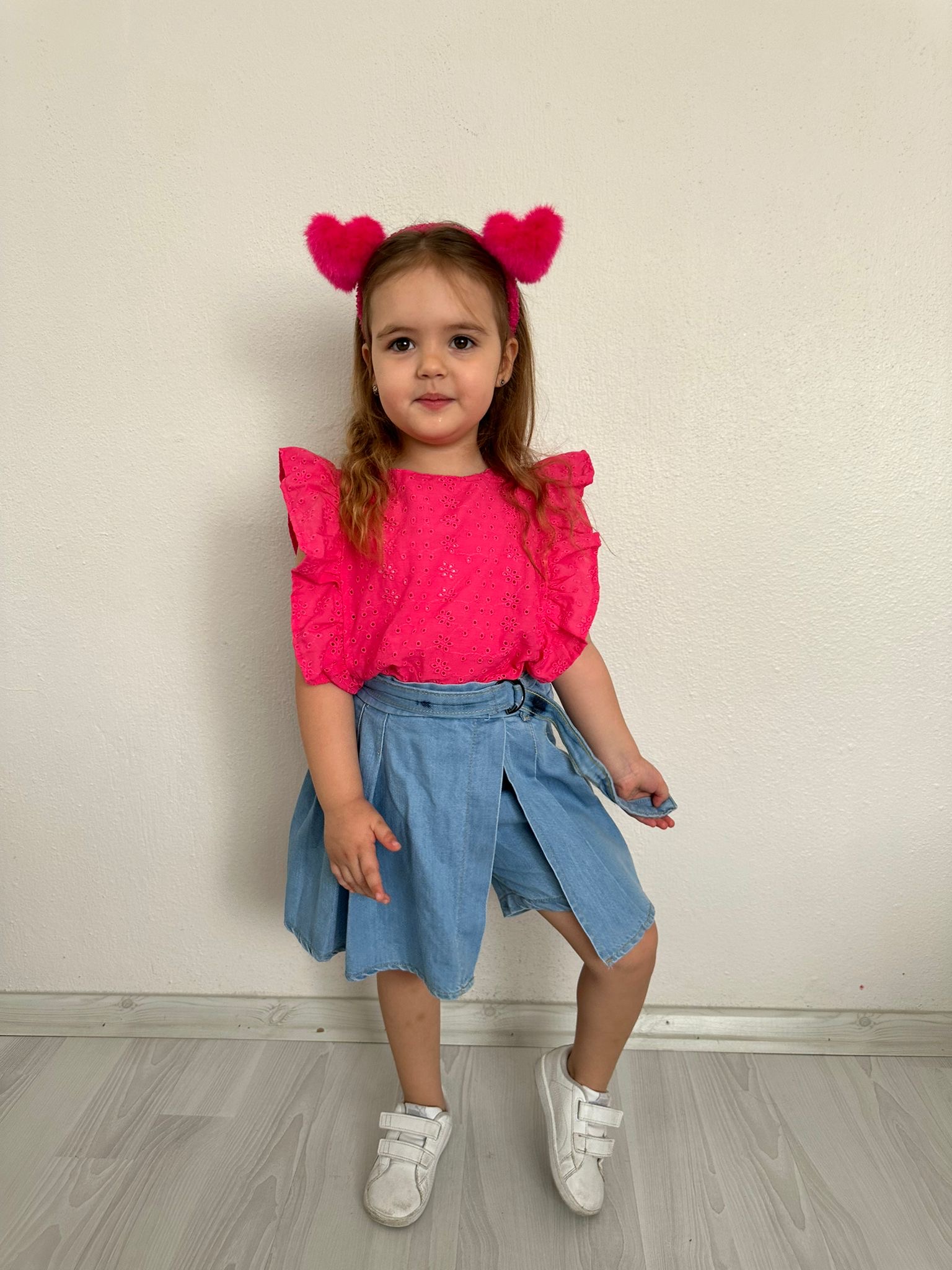 Fuşya Fisto Bluz&Denim Etek Takım