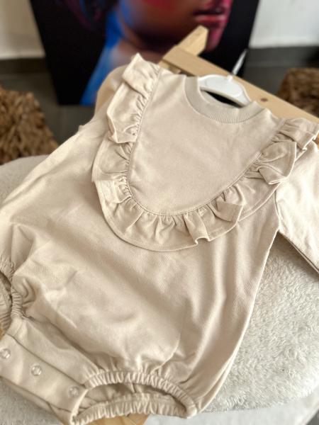 Ekru Çıtçıtlı Romper