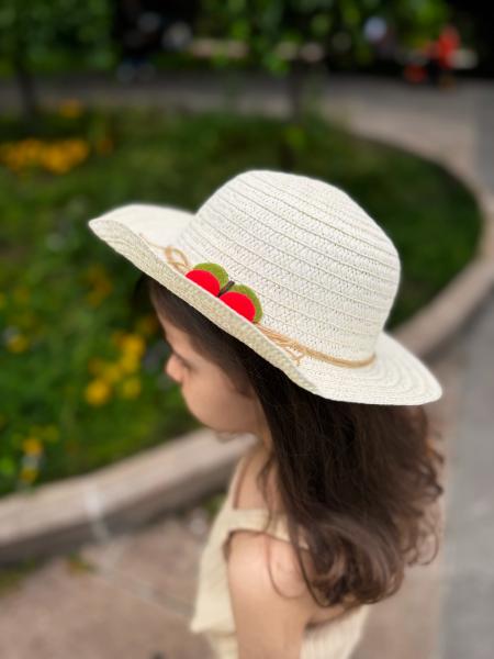 Cherry Hasır Şapka 2/8 Yaş